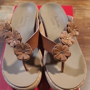Skechers ArchFit** Brown Floral Sandals